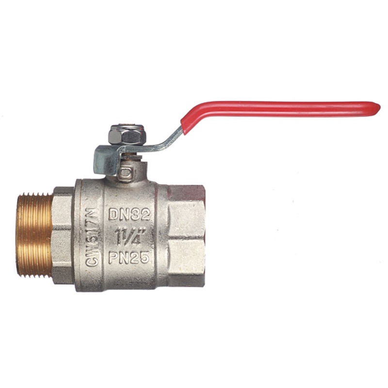 Кран шаровой Valtec BASE VT.215.N.07 (ВР-НР, 1 1/4", стальная рукоятка, никель)