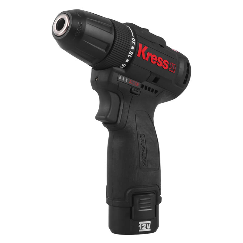 Дрель-шуруповерт аккумуляторная бесщеточная Kress KU202.1 (2xLi-ion 12 В, 2 Ач, ЗУ, кейс)