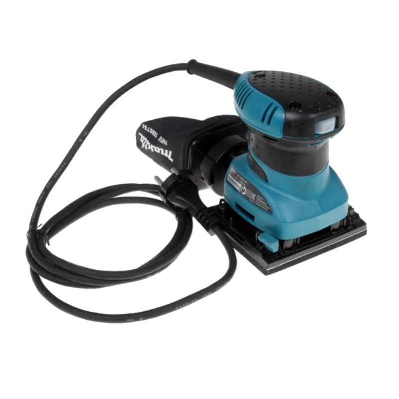 Вибрационная шлифовальная машина Makita BO4556, 200 Вт, 112х102 мм, с пылесборником и комплектом наждачной бумаги в Твери