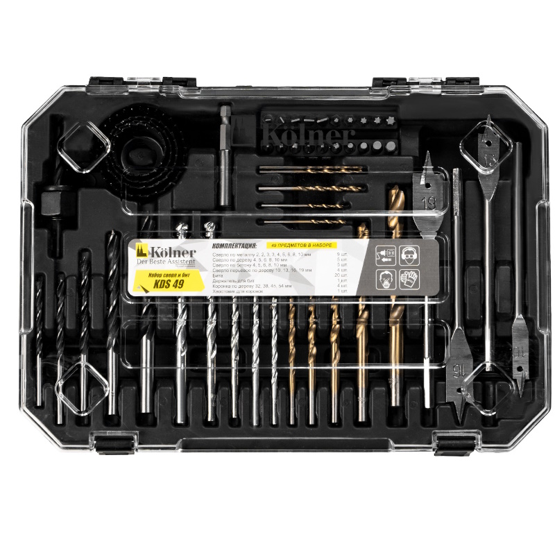 Набор сверел и бит Kolner KDS 49 4650067307800 1905₽