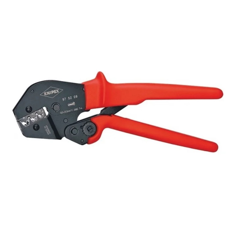 Пресс-клещи Knipex KN-975209, 3 гнезда, изолированные и неизолированные контактные гильзы, 10/16/25 мм², длина 250 мм