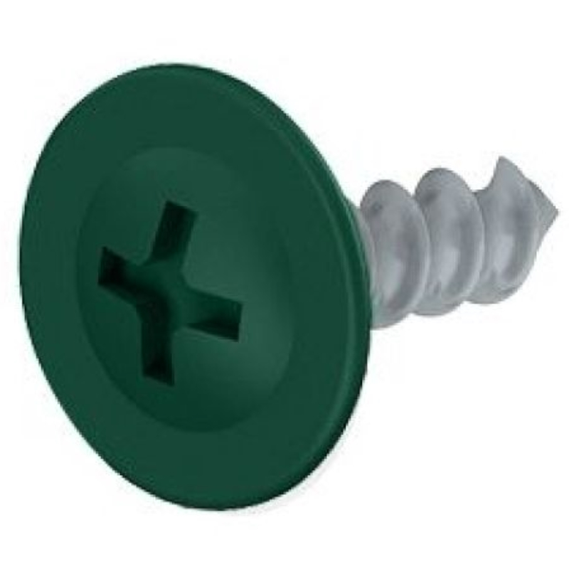 Саморез Starfix SMC1-39904-500, 4.2х16 мм с прессшайбой, цинк, острый, RAL 6005 (500 шт в картонной упаковке) в Иваново