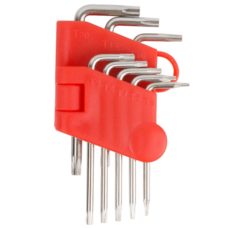 Ключи TORX Fit 64001, CrV, 8 шт., Т5-Т20, в пластиковом держателе в Угличе