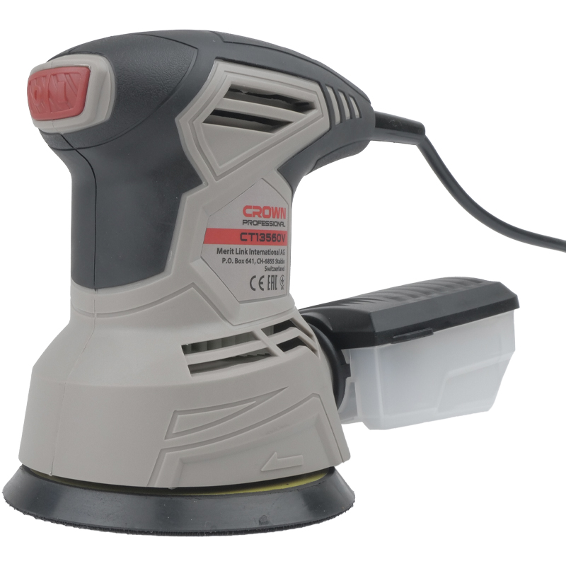 Шлифмашина эксцентриковая Crown CT13560V (мощность 300 Вт, круг 125 мм, амплитуда колебаний 2 мм) в Туле