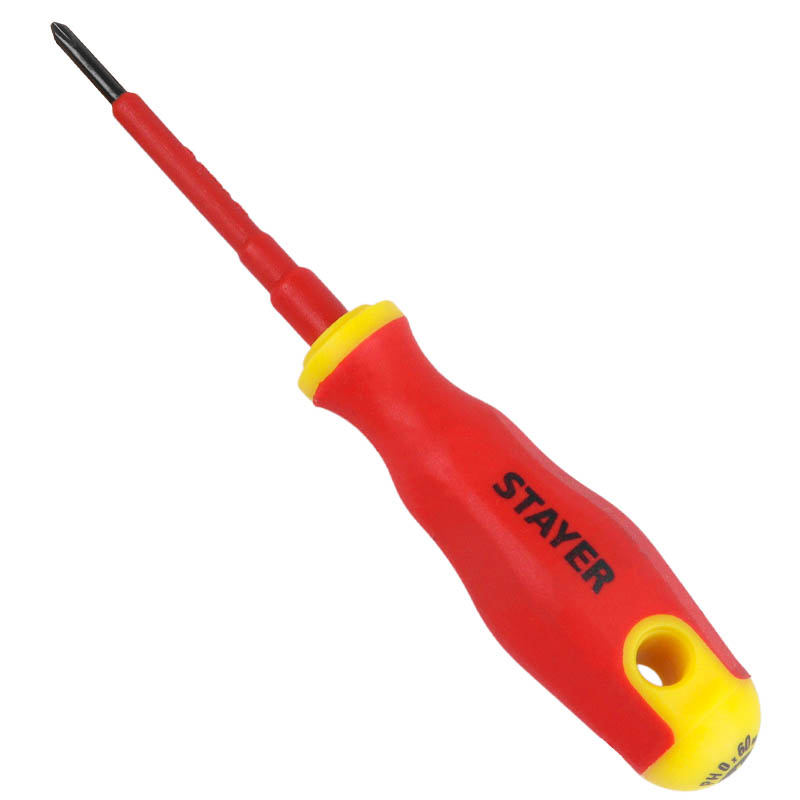 Отвертка диэлектрическая Stayer 25142-0-06, PH0x60 мм, до 1000 Вт в Туле