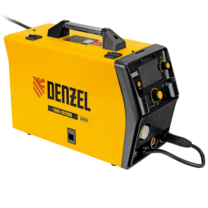 Аппарат инверторный полуавтоматической cварки Denzel IMIG-205SDR 94364 200 А ПВ 60 катушка 5 кг 2800200₽