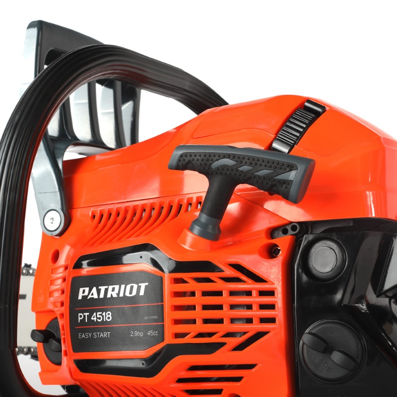 Бензопила Patriot 4518 220105550 (45 см3, легкий запуск, мощность двигателя 3 л.с., вес 6 кг)