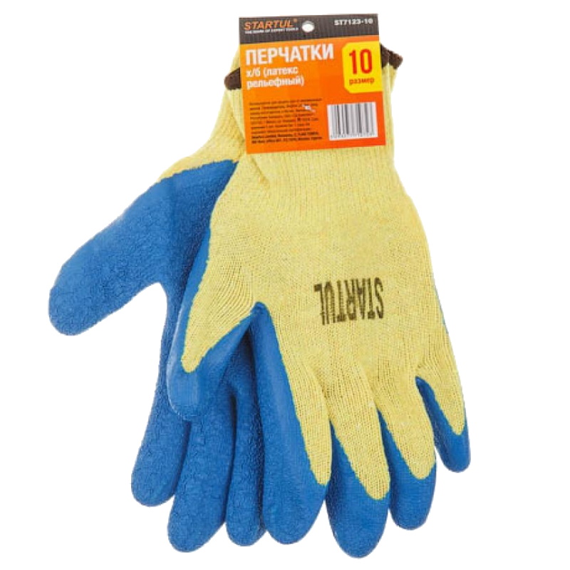 Перчатки Startul ST7123-9 хб латексное рельефное покрытие 9 р-р 121₽