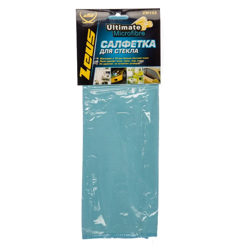 Салфетка для стекла из микрофифбры Zeus ZM102 072102 35х35 80₽