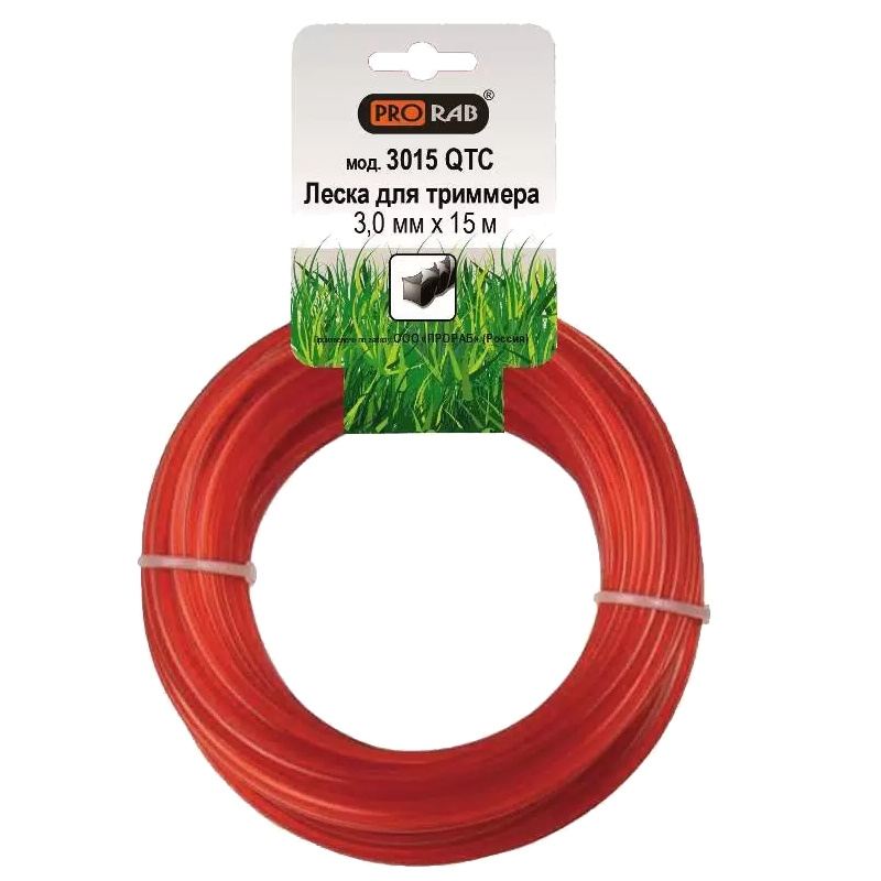 Леска Prorab 3015 QTC, 3.0*15 м, витой квадрат в Иваново
