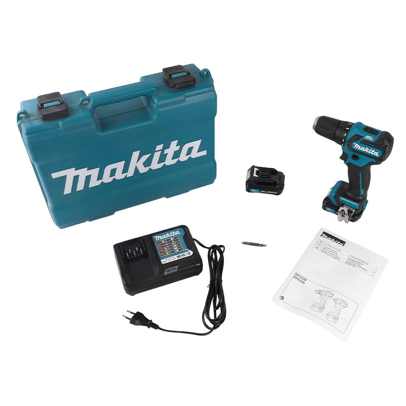 Аккумуляторная дрель-шуруповерт Makita DF332DWAE (2xАКБ Li-ion 10.8 В, 2Ач, ЗУ, кейс) в Александрове