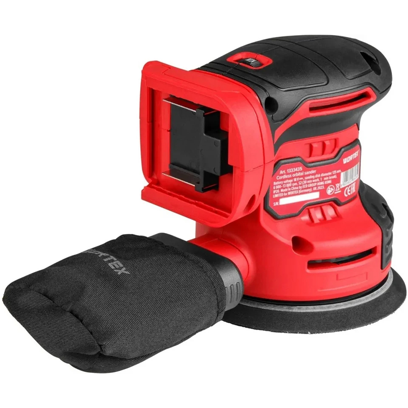 Аккумуляторная эксцентриковая шлифмашина Wortex COS 1218-1 E 1333435 (ALL1 SOLO 18В, 125 мм, 6000-13000 об/мин) в Рыбинске