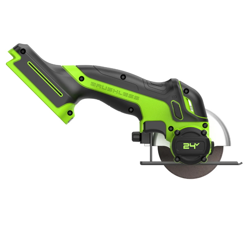 Угловая шлифмашина (болгарка) аккумуляторная Greenworks GD24UCS 3402007CUA, 76 мм, 24 В, плавный пуск, регулировка оборотов в Череповце