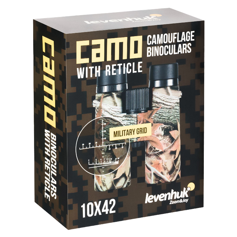 Бинокль камуфляжный Levenhuk Camo 81929, 10x42, с сеткой в Муроме