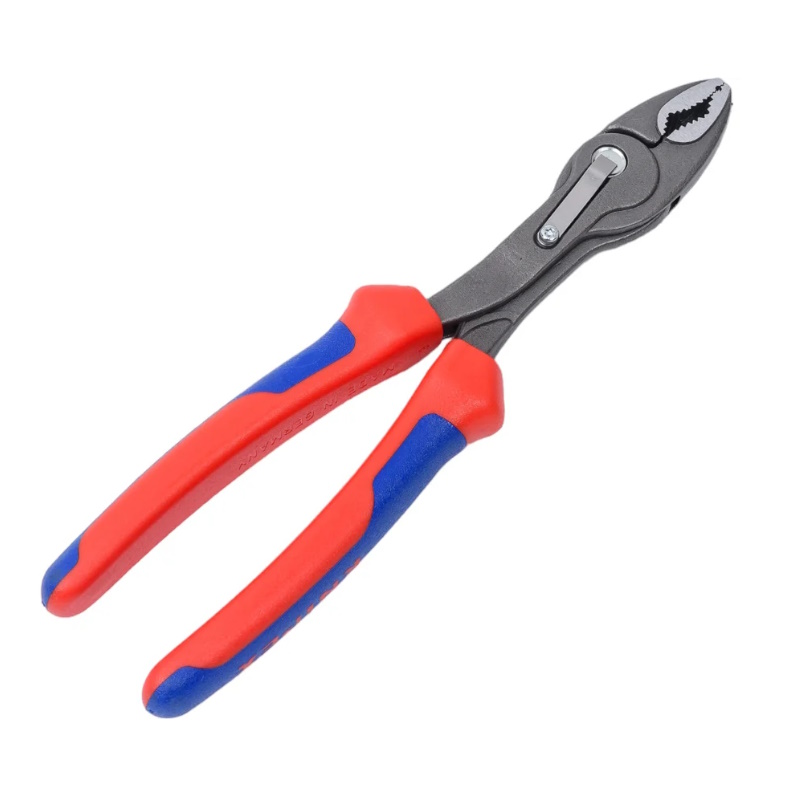Клещи Knipex TwinGrip KN-8202200SB, с фронтальным и боковым захватами, зев 4-22 мм, длина 200 мм, 2-компонентные ручки в Угличе