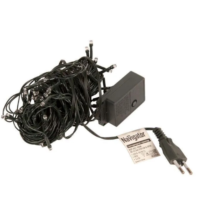 Гирлянда светодиодная Navigator NGF-S01-100B-10-11.5m-230-C8-G-IP20 14023 1241499 в Рыбинске