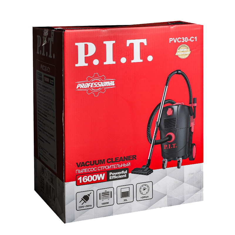 Пылесос строительный электрический P.I.T. PVC30-C1 (1600 Вт, 30 л) в Череповце