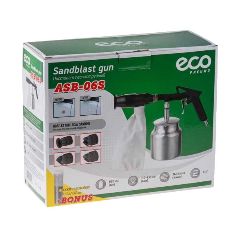 Пистолет пескоструйный с баком Eco ASB-06S