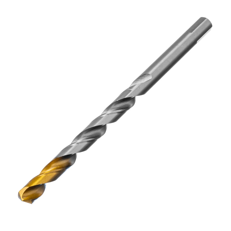 Сверло спиральное по металлу Denzel 718265, 12 x 205 мм, Р6М5, Golden Tip, удлиненное в Муроме