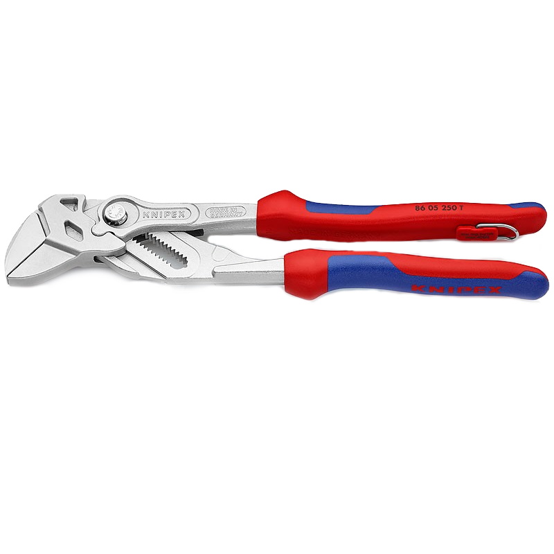 Клещи переставные-гаечный ключ Knipex KN-8605250T, зев 52 мм, длина 250 мм, хром, 2-комп ручки, проушина для страховки в Туле