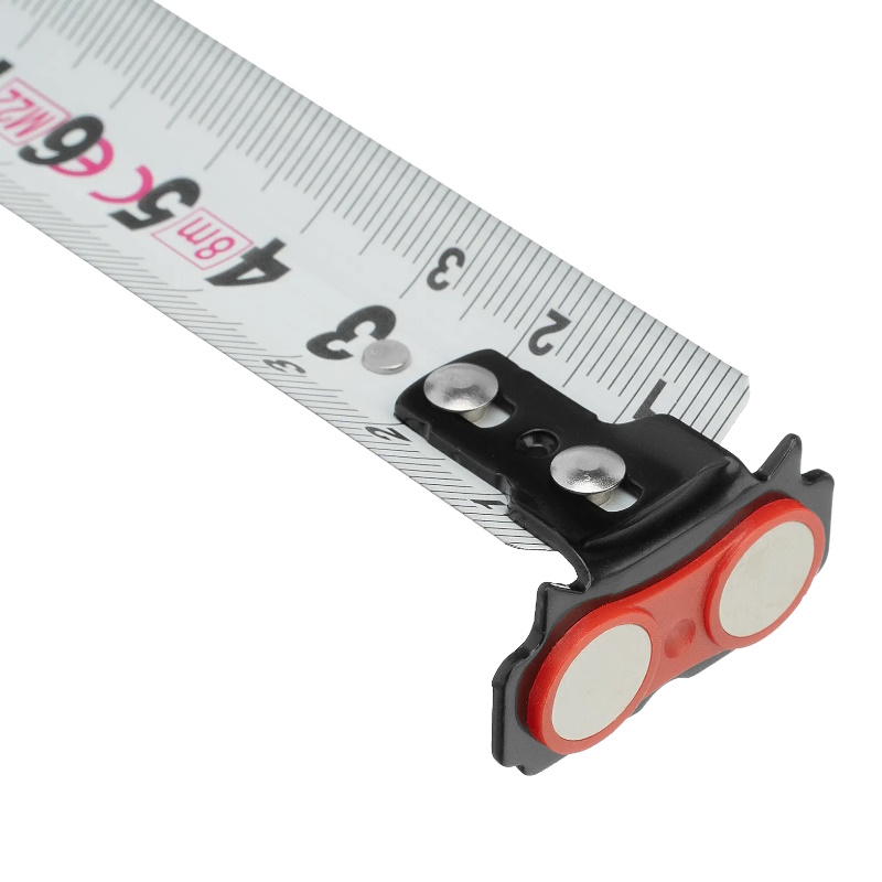 Рулетка Gross Magnetisch 32573, 8м х 25мм, обрезиненный корпус, автоматическая фиксация, нейлоновое покрытие, магнитный зацеп во Владимире