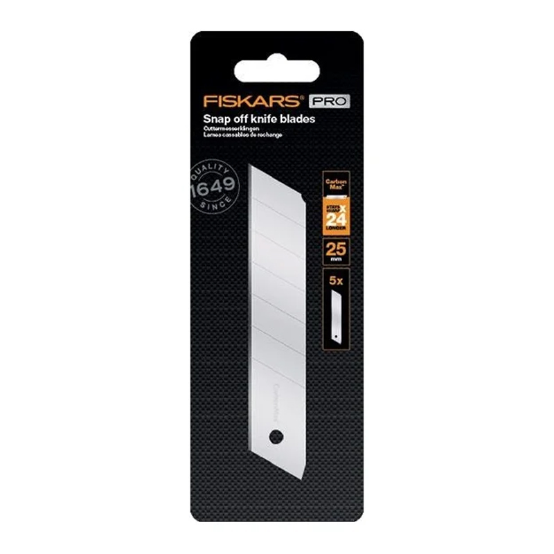 Лезвия сменные Fiskars CarbonMax 1027233 для ножа 25мм 5шт.