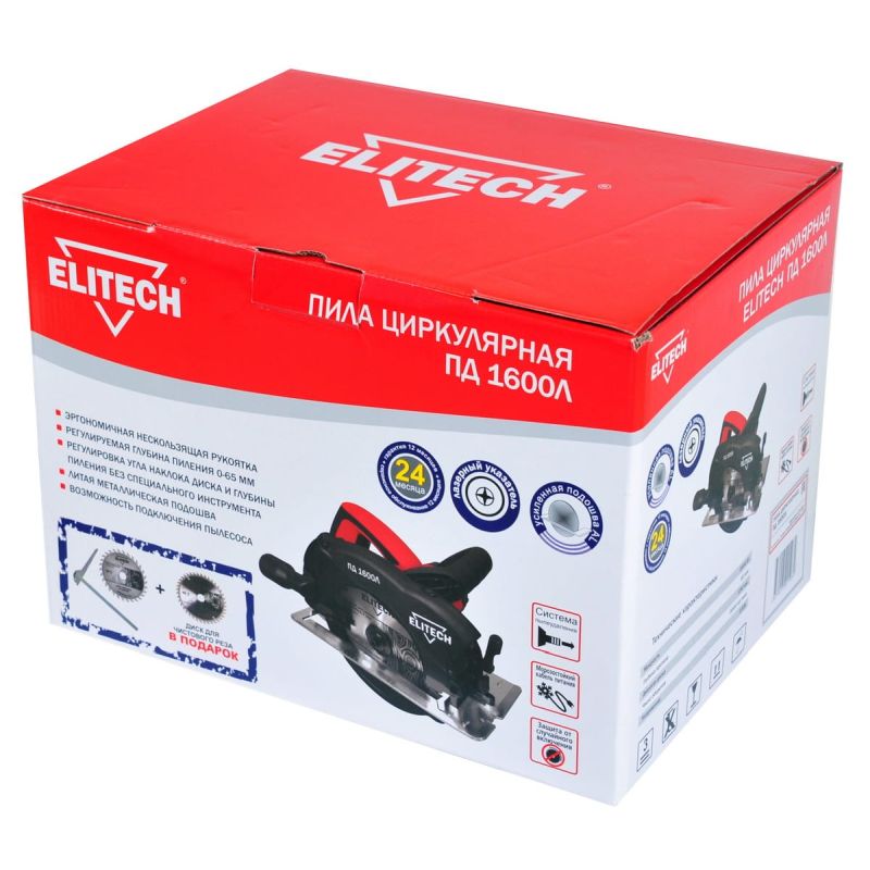 Пила дисковая Elitech ПД 1600Л 178429 в Иваново