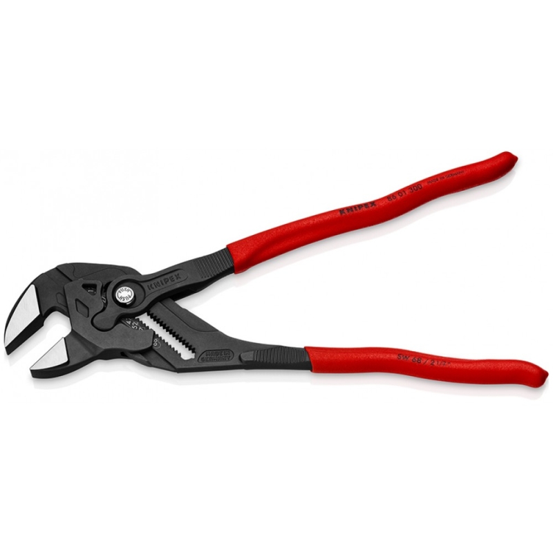 Клещи переставные-гаечный ключ Knipex KN-8601300SB зев 68 мм, длина 300 мм, фосфатированные, обливные ручки в Иваново