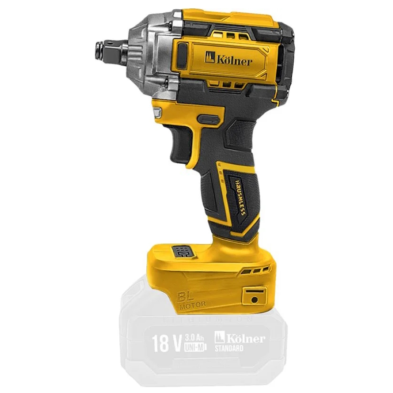 Гайковерт ударный аккумуляторный Kolner KWI 18-280BLV 4610264003769, 18V UNI-M, BL, 280 Нм (без акб и зу) в Череповце