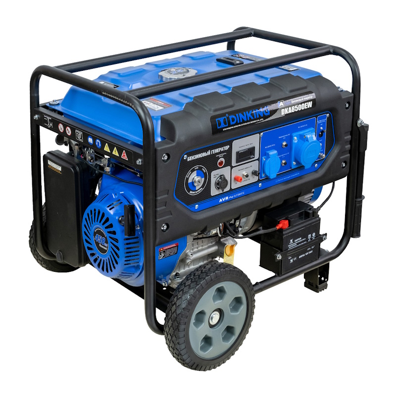Генератор бензиновый Dinking DKA8500EW ГЕН015, 8,5кВт, электростартер, 17лс, колёса, АВР