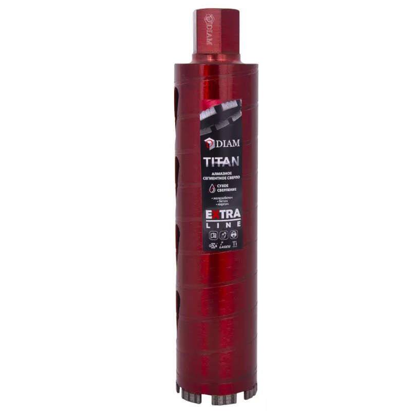 Сверло алмазное сегментное сухое Diam Extra Line Titan 313025, 82x300х4x1,1/4UNC, армированный бетон в Муроме