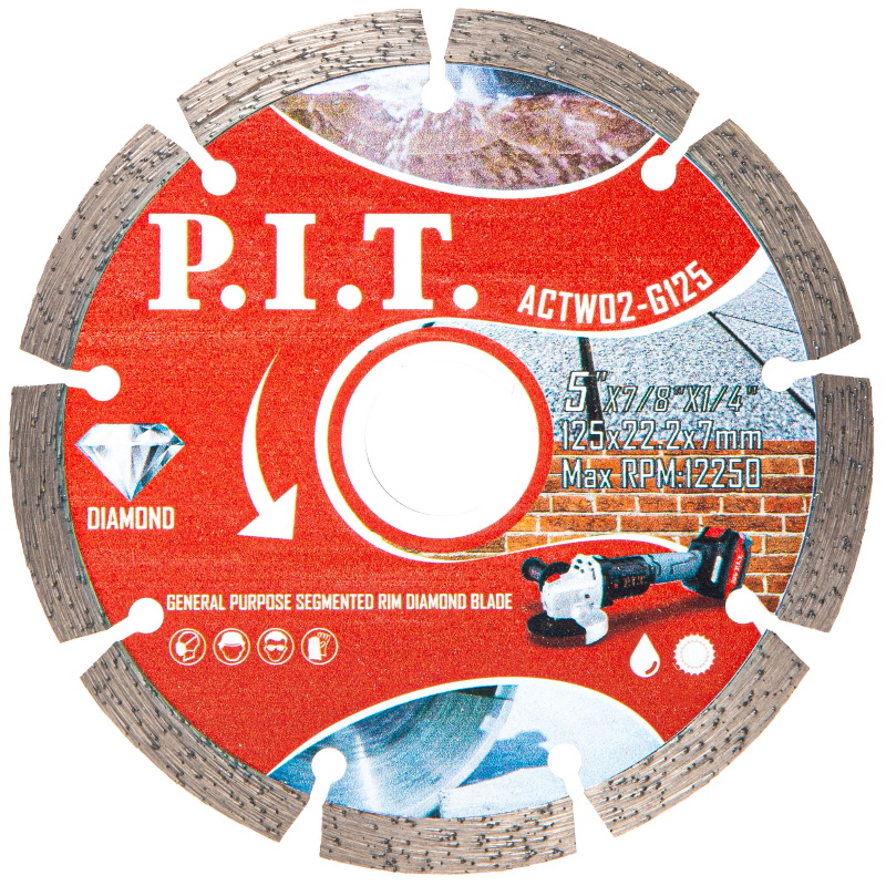Диск алмазный отрезной сегментированный P.I.T. ACTW02-G125, 125x22,2x1,4 мм в Рыбинске