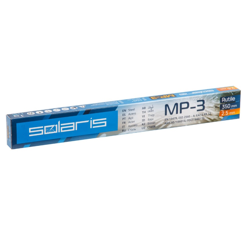 Электроды МР-3 Solaris WM-1101 ф 25мм уп1 кг 252₽