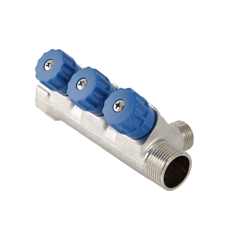 Коллектор с вентилями Valtec VTc.560.N.0503, 3/4", 3 х 1/2" в Костроме