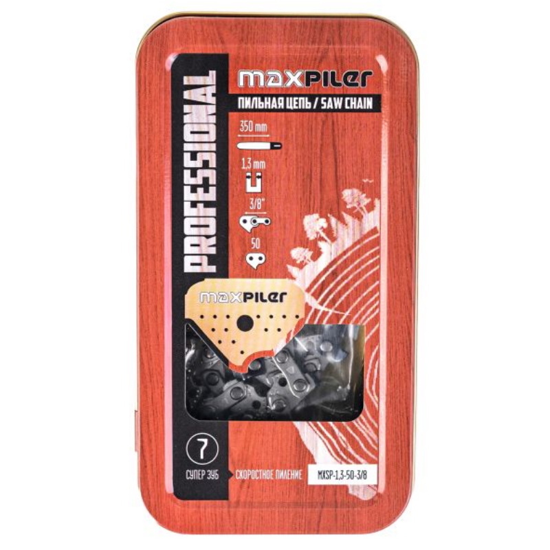 Цепь пильная Maxpiler MXSP-1,3-50-3/8, Stihl 180 14", в металлической коробке в Муроме