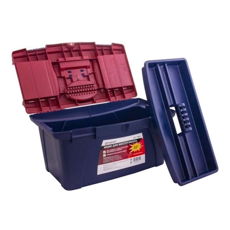 Ящик для инструмента Thorvik TB22 053807, 22", пластиковый, 565х325х290 мм в Кинешме