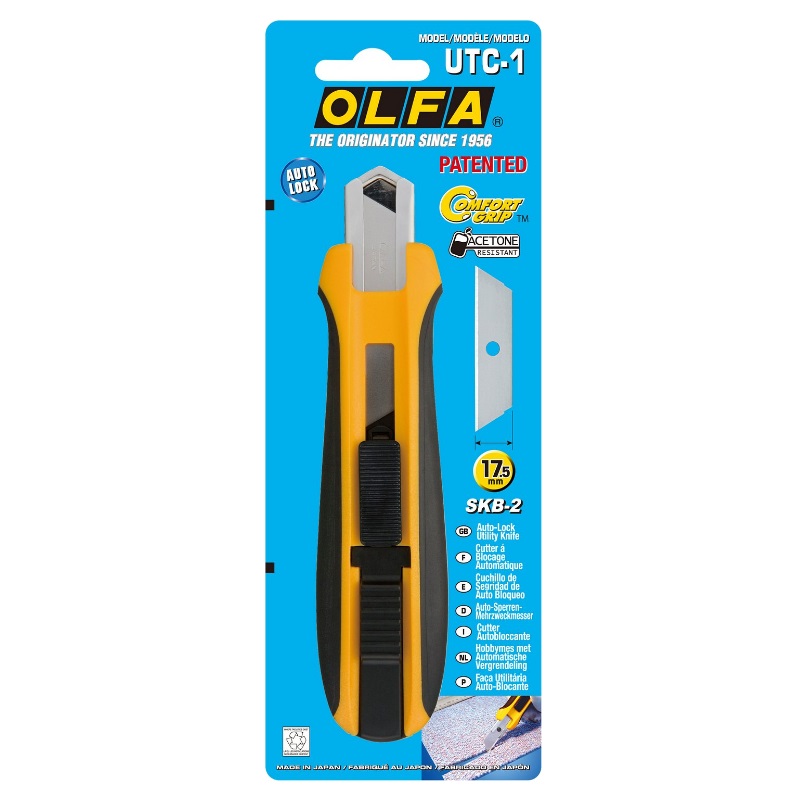 Нож Olfa OL-UTC-1 с выдвижным трапецевидным лезвием, автофиксатор, 17.5 мм в Угличе