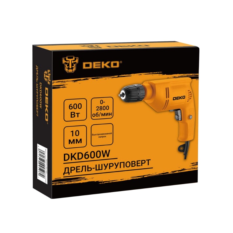 Дрель-шуруповерт сетевая Deko DKD600W 063-4181