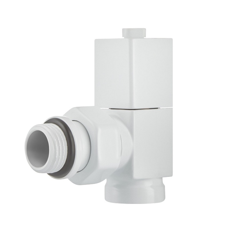 Набор дизайн-вентилей Royal Thermo CUBE НС-1422577, угловой, белый, 1/2" в Коврове