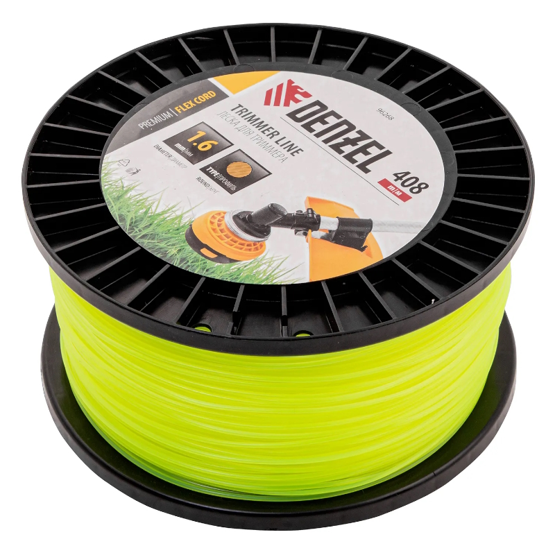 Леска для триммера круглая Denzel FLEX CORD 96268, 1,6мм х 408м, на DIN катушке в Кинешме
