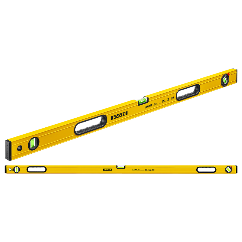 Уровень Stayer "PROFI" "PROFILevel" 3466-150 коробчатый усиленный (фрезерованный, 3 противоударных ампулы, 150см) в Угличе