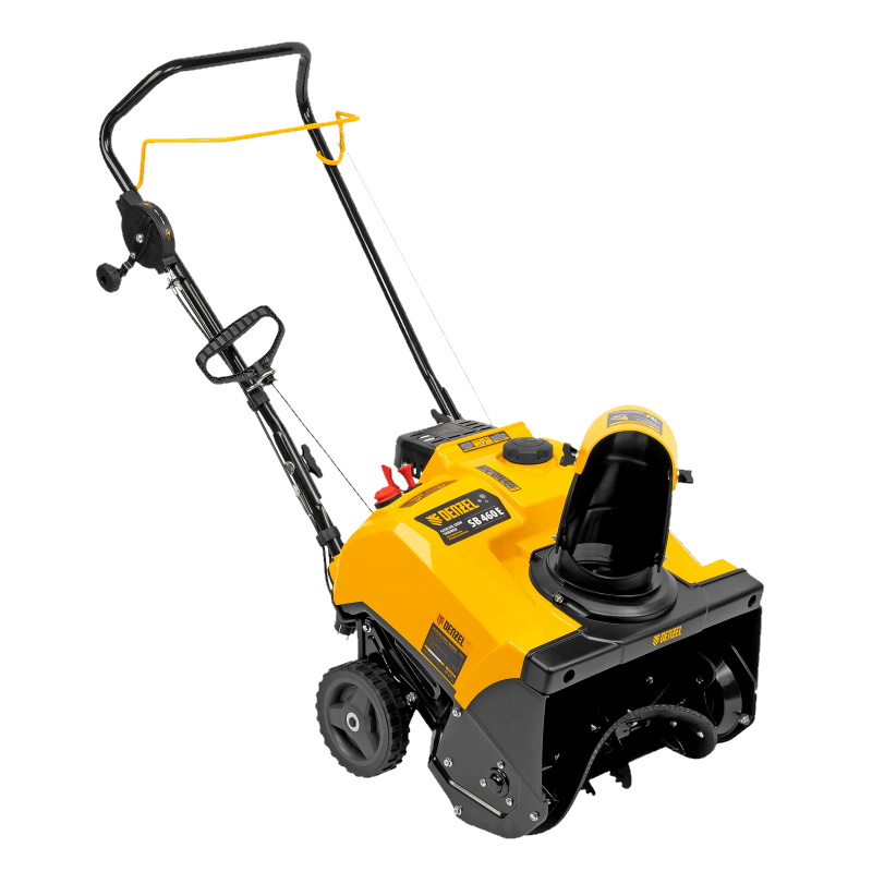 Бензиновая снегоуборочная машина Denzel SB 460 E 97649, шнек SnowCrusher в Рыбинске
