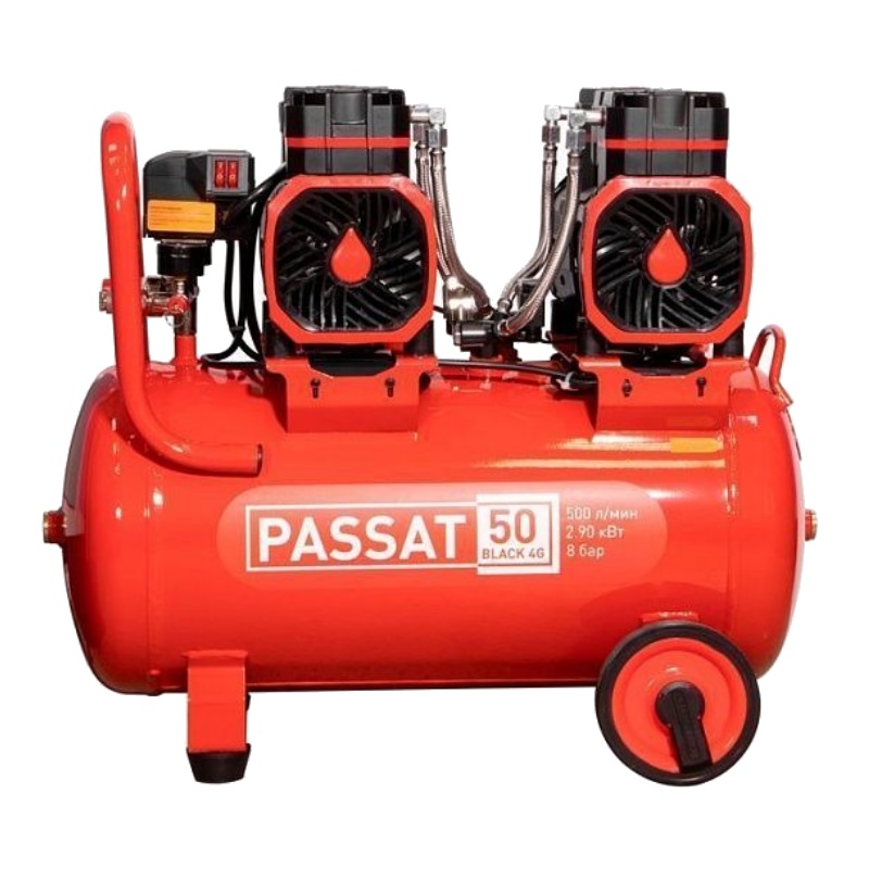 Компрессор безмасляный Aurora PASSAT-50 BLACK 4G 38254 45л 500лмин 29кВт