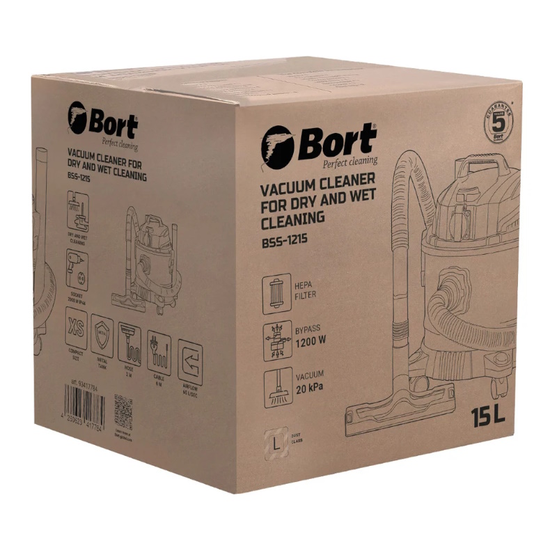 Пылесос для сухой и влажной уборки Bort BSS-1215 93417784