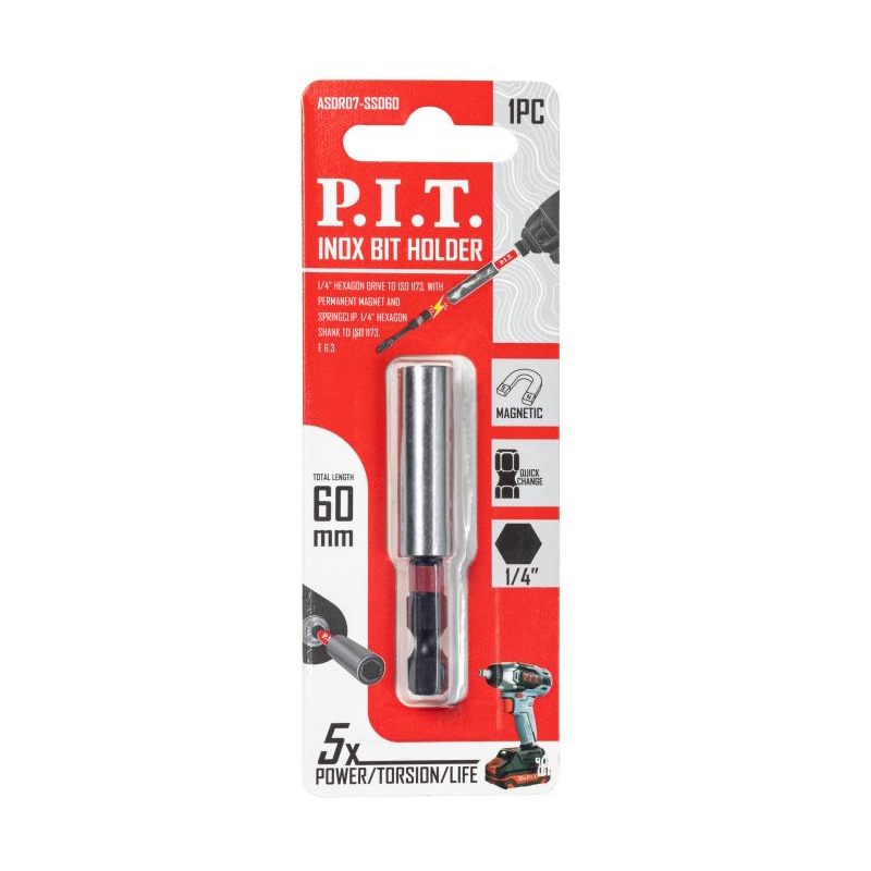 Удлинитель для бит P.I.T. ASDR07-SS060, 60 мм в Костроме