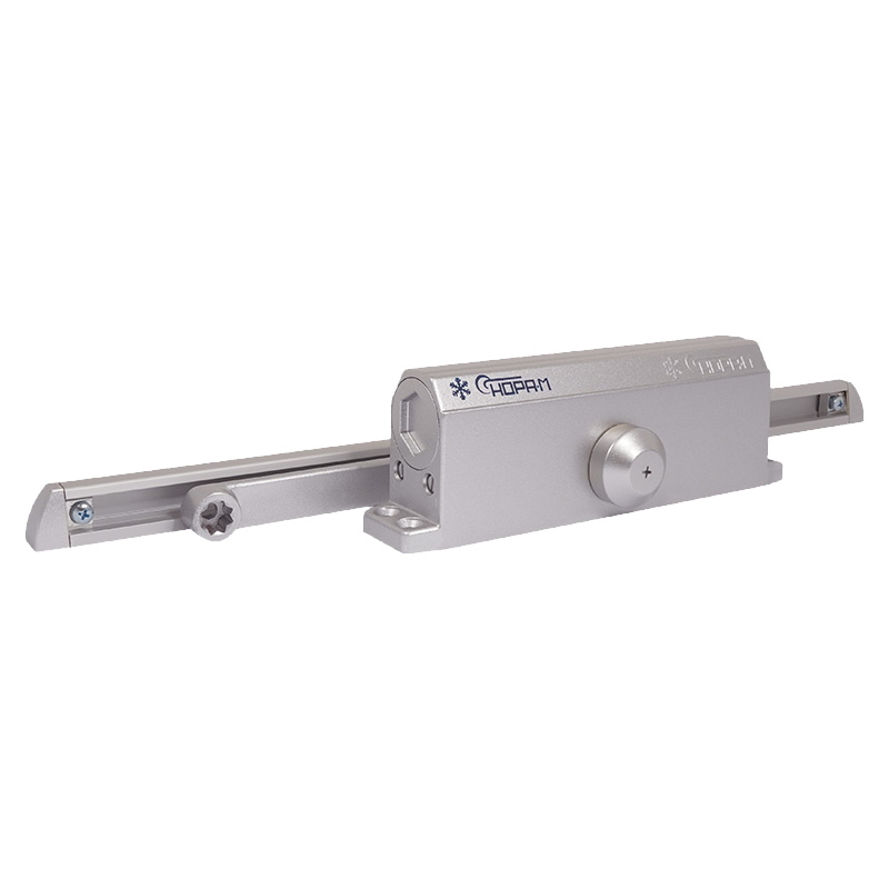 Доводчик дверной Нора-М SL 4S Slider 18769, от 70 до 110 кг, со скользящей тягой, серебро в Угличе