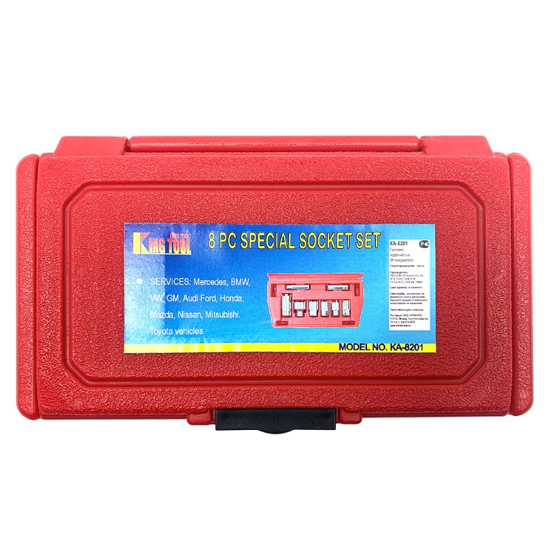 Набор головок корончатых для антенн Kingtool KA-8201, 8 шт.