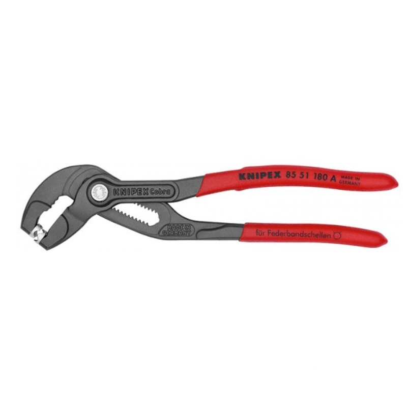 Щипцы для хомутов пружинных Knipex KN-8551180A, размер хомутов до Ø 50 мм, зев 30 мм, длина 180 мм в Коврове