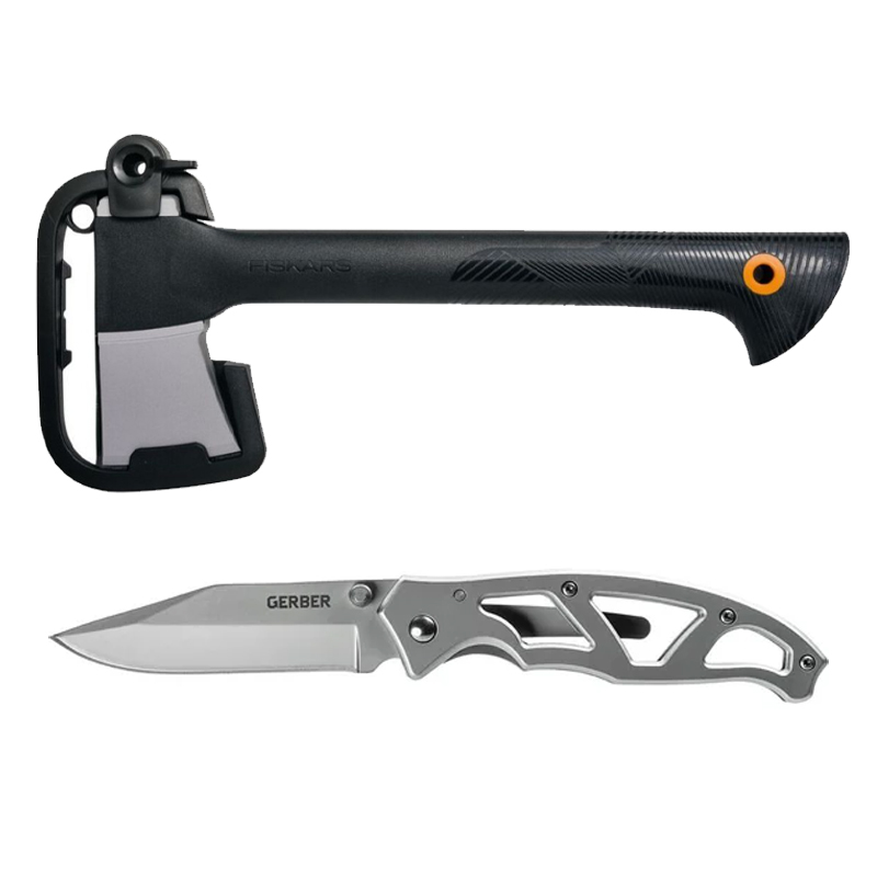 Топор Fiskars A6 1057911 + нож Paraframe (комплект)