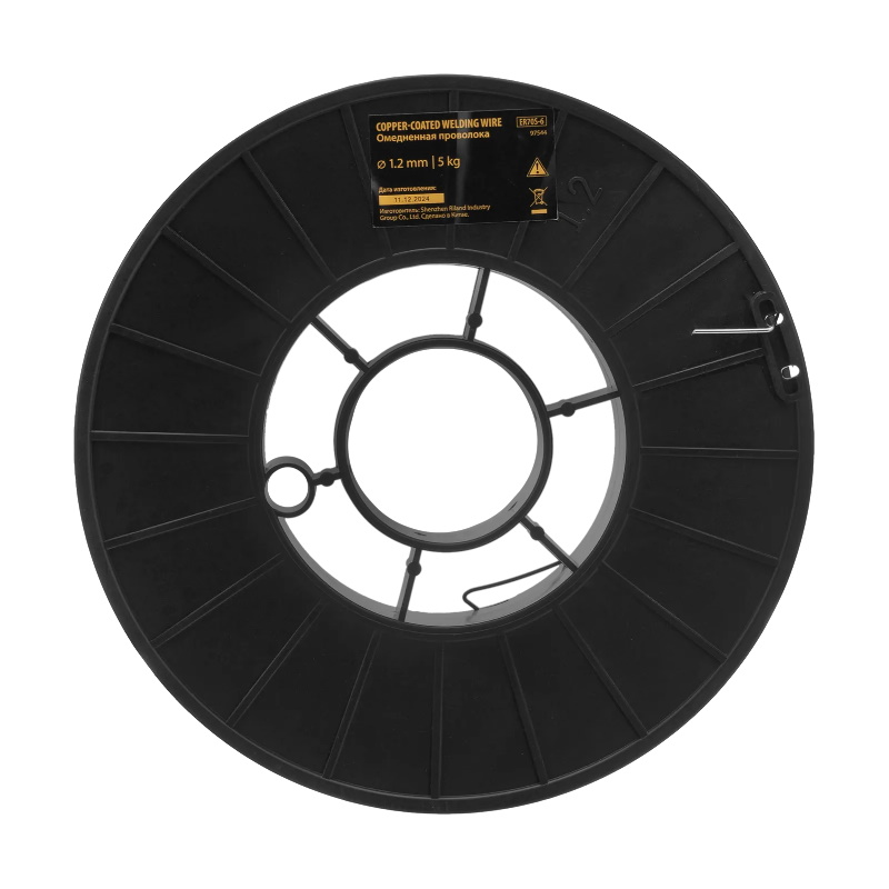 Омедненная проволока Denzel ER70S-6 97544, диаметр 1,2 мм, 5 кг, диаметр катушки D200 в Иваново